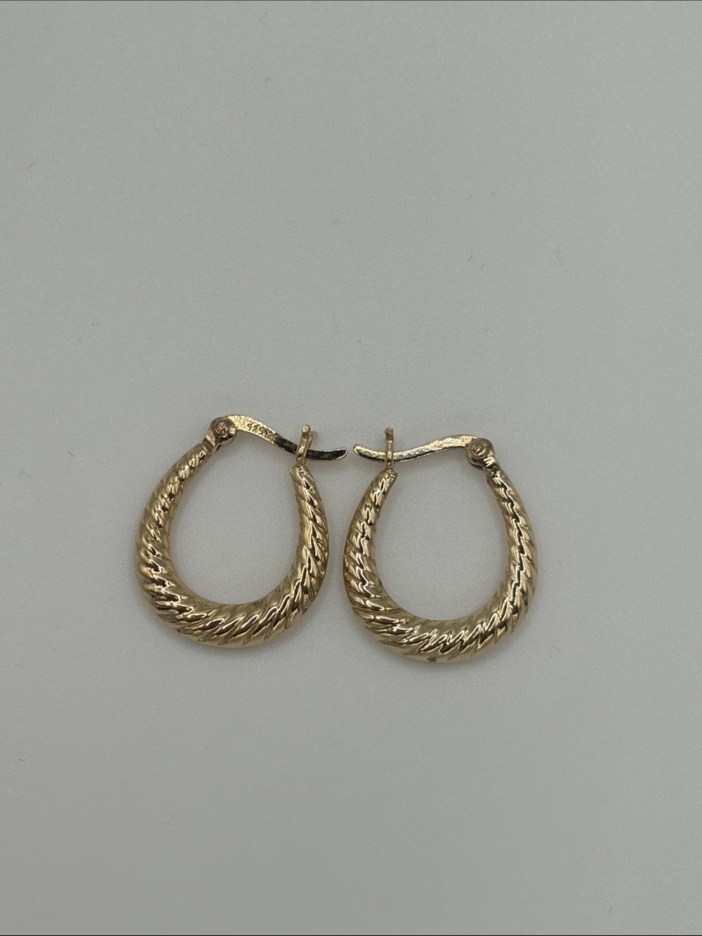 Gold plated Sterling Silver 925 hoop earrings